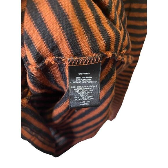 Sanctuary Rust & Black Striped Long Sleeve Top Size Womens Small - Picture 3 of 4